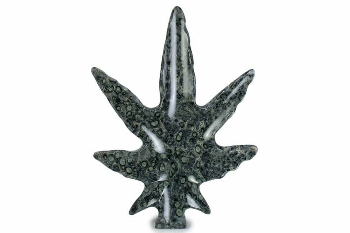 Kambaba Jasper “Maple Leaf” Sculpture or Soap Dish #378846